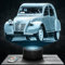 Nachttischlampe - Touch-Nachtlicht Auto 2 CV 3D-LED-Lampe Illusion, Geschenkidee Weihnachten Geburtstag Junge und Mädchen Nachttischlampe Kinder- oder Erwachsenenzimmer TOP