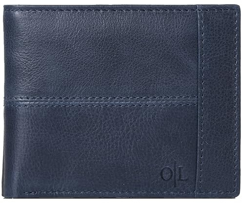 Real Leather Compact Wallet for Men - RFID Bifold Slim Thin Card Holder