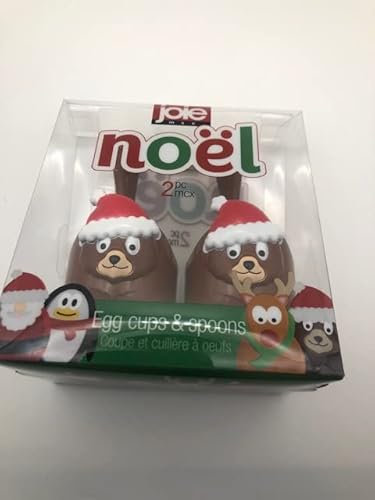 Noel Egg cups and spoons set of 2