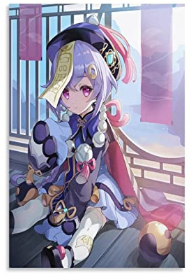 YYKG Chenyan Qiqi Genshin Impact Poster Leinwand Kunst Poster und Wandkunst Bild Druck Moderne Familie Schlafzimmer Dekor Poster 30 x 45 cm