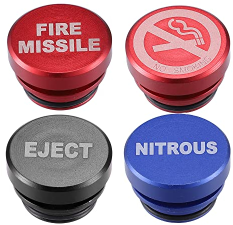 A ABSOPRO 4 Stück Zigarettenanzünder Stecker Abdeckung Kappe Staubdicht Rot Blau Schwarz