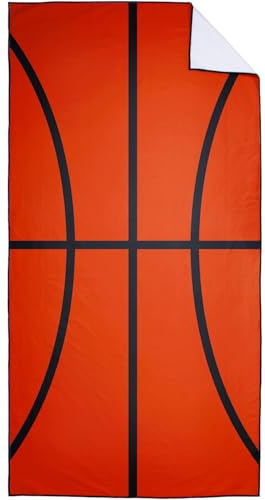 Violetpos Schnell Trocknende und Leichte Strand Handtücher Strandtuch groß 90x180 cm Schnelltrocknendes Mikrofaser Bedrucktes mit Basketball Rugby Sport Jungen