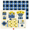 Orla Kiely Geschirrtücher mit Vasen-Blumendruck, 2 Stück, für Küche, Blau/Bunt, 100% Baumwolle