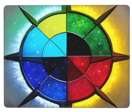 Shine In All Directionsmouse Pad und Computer-Mauspad, rutschfestes Mauspad, mit genähten Kanten, ca. 22 x 18 cm