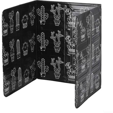 Deflettore per schizzi d'olio, deflettore per cucina a gas, fornello da cucina, paraspruzzi di olio, foglio di alluminio, pannello isolante a prova di olio, paraschizzi (nero)