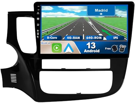 BXLIYER Android 14 Autoradio Passt für Mitsubishi Outlander (2012-2018) - 4G+64G - Eingebaut DSP/Carplay/Android Auto - Kamera + MIC - is 10.1 Zoll 2 Din - Lenkradsteuerung WiFi DAB Fast-Boot 360-CAM
