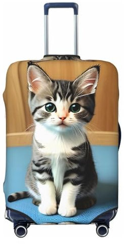 FInpan Reise-Trolley-Koffer, afrikanischer Tribal-Stil, ethnische Textur, elastisch, mehrere Größen, passend für 45,7 - 81,3 cm Gepäck, Schlafzimmer Kätzchen, 80