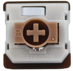 Gateron KS-33 Low Profile Chocolate Keyboard Switches, Tactile 55gf 3 Pin RGB LED Factory Pre-lubed for MX Mechanical Keyboard (35PCS)