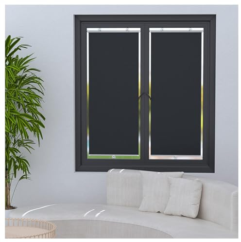Verdunkelungsrollos Mit Saugnäpfen,Balkontür Einziehbarer Sonnenschutzrollos,Fensterrollos,Tragbare Vorhänge,Temporäre Jalousien Ohne Bohren,Dachfensterrollo,Sichtschutz,W×H-68 * 100cm(27 * 39in)