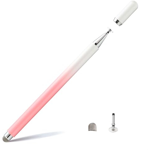 Twiller Stylus Pen, Universal Tablet Pens Touch Screen for All Tablets, Tablet Pen with Magnetic Cap for Apple/iPhone/iPad pro/Mini/Air/Android/Microsoft and Other Devices Pink