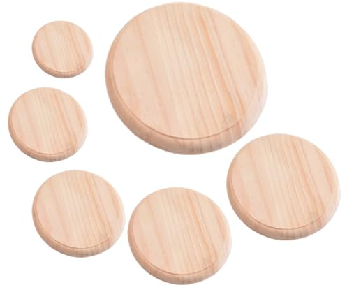 Virutas de madera redondas, 40 unidades, discos de madera natural, 12 cm, 20 mm de grosor, discos de madera de pino, decoración en blanco, bordes lisos, placa de madera fina para manualidades,