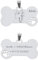 Heimwohl Hundemarke mit Gravur Personalisierte Fotogravur Hunde Zubehör Dog Tag Halsband Hund Personalisiert - Tiermarke für Hunde & Katzen 40 * 22mm（Silber）