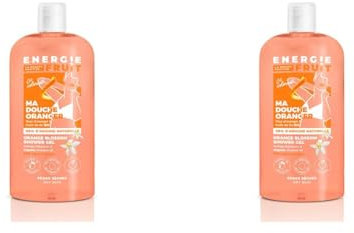 ENERGIE FRUIT | Gel Douche pH Neutre | Fleur d'Oranger & Huile de Lin BIO | Vegan | 500ml (Lot de 2)