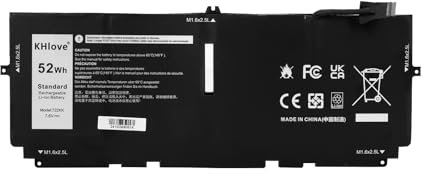 KHlove 52Wh 722KK Laptop Akku für Dell XPS 13 9300 9310 9380(2020 Edition) 13.4-inch Series P117G P117G002 P117G001 Series 02XXFW 2XXFW 0WN0N0 WN0N0 FP86V 2ICP4/60/80 Notebook Battery