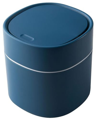 Veesper Mini Poubelle de Bureau, 2L Mini de Poubelle en Plastique avec Couvercle, scellant Petite poube