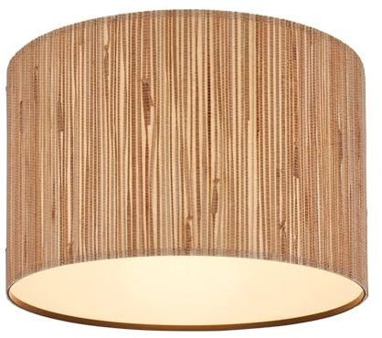 BRILONER - Deckenlampe mit Seegras Schirm, E27 Fassung, max. 10 W, Deckenleuchte, Boho, aesthetic, Lampe, Wohnzimmerlampe, Schlafzimmerlampe, Esszimmerlampe, Flurlampe, 35 x 28 cm (DxH), Natur