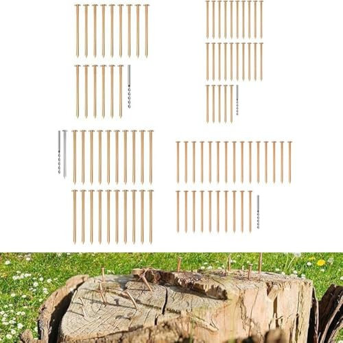 Advokingtap Copper Nails For Tree Stump Removal Kit 3.15-Inch 4-Inch Drill Bit Included(25PCs)