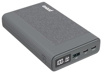 Prevo AD10C Powerbank, 100W USB-C PD, 20000mAh, Digital Display, Dual USB Ports, Fast-Charging