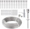 Support pour Plantes Grimpantes,Kit Palissage Plantes Grimpantes,24m,Système Professionnel Complet,Comprend Les Supports Muraux Et Le Câble en Acier De 3 Mm (16 Supports,24 Mètres De Câble)