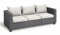 Allibert Gartenbank Outdoor Sofa in Rattanoptik 3 Sitzer as UV-beständigem Material Lounge Sofa für Garten Terasse Balkon Couch Rattanmöbel Gartenmöbel Wetterfest Salta 3-Sitzer mit Kissen Anthrazit