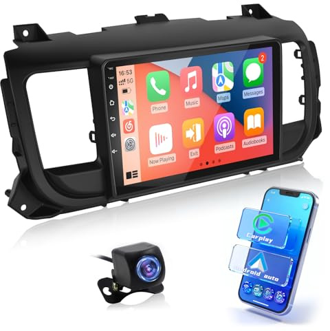 2GB+64GB Android Autoradio für Citroen Jumpy 3/Peugeot Expert/Toyota Proace 2016-2021 mit DSP, 9 Zoll Touchscreen Radio mit Kabellosem CarPlay&Android Auto, WiFi, GPS, EQ, FM RDS+Rückfahrkamera