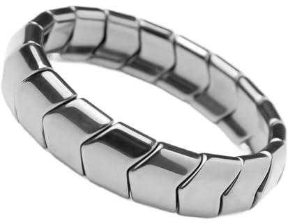 gifyym Hämatit Armband - Armband Naturstein - Magnetarmband Herren Damen | Dehnbares Spange Aus Natürlichen Hämatit-Steinperlen | Elastisches Naturstein-Spange Für Männer & Frauen