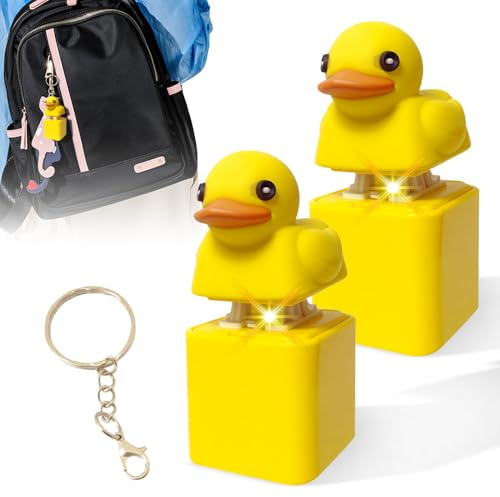 Quacking Fidget Toy, 2026 Neu Anti Stress Spielzeug mit Licht Und Sound, Enten Schlüsselanhänger Ideal für Stressabbau Freizeit Lustige Gadgets Stressabbau Tastatur Fidget Toys (2Pcs)