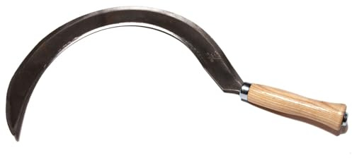 Unbekannt Gartensichel geschmiedet - Gr. 0 mit lackiertem Eschenholzgriff, 14 cm lang - Gewicht 300 g - Krumpholz Gartengerät