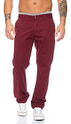 Rock Creek Herren Chino Hose Herrenhose RC-2083 [Bordo W36 L34]