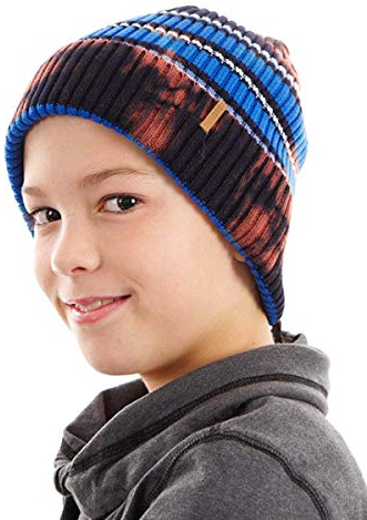 Barts Mütze Wintermütze Strickmütze blau Pixies Muster Streifen warm Gr.one-Size 168647003 (one-Size)