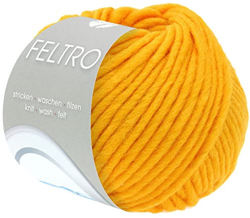 LANA GROSSA Feltro | Filzgarn für Kreativhandwerk, vielseitig, hochwertige Wolle zum Nass- und Trockenfilzen | Handstrickgarn aus 100% Schurwolle | 50g Wolle zum Stricken & Häkeln | 50m FB 78