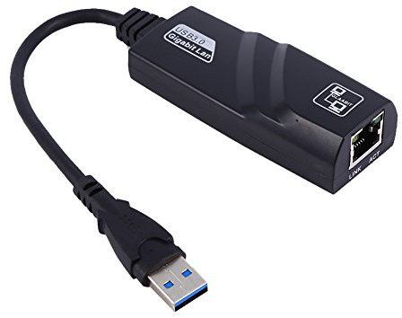 ASHATA Adaptador de Red Gigabit USB 3.0 a RJ45, Convertidor de Tarjeta de Red Externa (RJ45) Super Speed de, Adaptador Fast Ethernet de 10/100 Mbit para / / / Mac/iOS