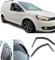 2X Windabweiser kompatibel mit V W Caddy 2003-2015 dunkel getöntes Premium Qualität Acrylglas PMMA Regenabweiser Abweiser