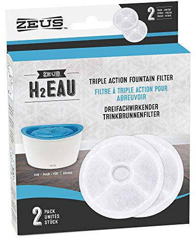 TBD Zeus H2EAU Fountain Rep Filters 2pck
