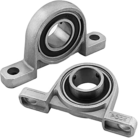 Othmro Lot de 2 Palier en Alliage de Zinc et Acier, ID 25mm, Largeur 65mm, Longueur 112mm, Palier à Bride KP005, Antirouille, Palier à Bloc Flottant pour Locomotives, Aérospatiale, Métallurgie