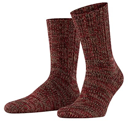 FALKE Herren Socken Brooklyn M SO Baumwolle einfarbig 1 Paar, Rot (Red Flash 8154), 43-46