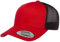 Yupoong Unisex Single Trucker-Mütze, Rot/Schwarz, Einheitsgröße