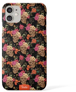 Tirita Hard Phone Case Cover Compatible with iPhone 11 Pro Max Halloween Pumpkin Skull Ghost Zombie Sugar Skull