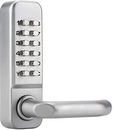 Türschloss Schlüsselloses Codeschloss Sicherheitscodiertes Schloss Zylinderschloss Türriegelschlösser für Garage/Hotel/Büro/Studio, 1-11-stellige Code-Kombination, Nockentür Zinklegierung