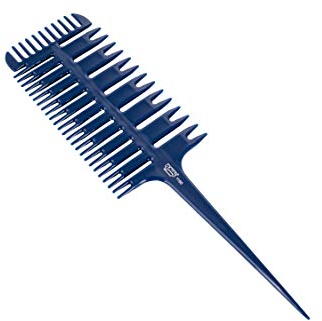 PONIK'S PROFESSIONAL - Friseurkamm, Strähnenkamm zum Auftragen von Strähnchen, Haarfärbekamm Strähnche, Färbekamm, 3 Wege Kamm, Styling-Werkzeug für Salongebrauch, Weberei, Schnitt, Ombre