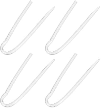 TEHAUX 4pcs Preformed BTE Earmold Hearing Aid Tubes Tubing Transparent Moisture Proof PVC Sound Tube Replacement for Hearing Aids Earmold IEM Earphones S