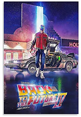 GNKIO Back to The Future 4 Leinwand Kunst Poster und Wand Kunst Bild Druck Moderne Familie Schlafzimmer Dekor Poster 12x18inch(30x45cm)