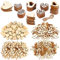 KKSJK 540 Stück Holzherzen Deko Set mit 10m Juteseil, Holz Herz Dekoration zum Basteln, Erwachsene DIY Bastelset, Gemischt Größen Herzen Holzscheiben für Tischdeko, Hochzeitsdeko und Weihnachtsdeko