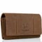 MATADOR XL Portefeuille femme cuir veritáble avec protection RFID testée par le TÜV | Porte monnaie femme avec boîte cadeau | Porte feuilles pour femme grande capacité | Grand Format Marron Clair