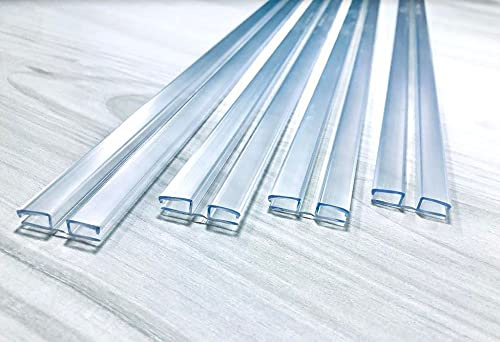 DistinctAndUnique Clear PVC Piano Style Living Hinge for 3/16 (4.5mm), 24 Inch, 4 Pack – No Screws or Glue Clear Plastic Hinges for Plexiglass, Acrylic, Glass Panels, Aquarium Lid Hinge, and DIY Use