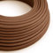 LEDSone Italian Light Brown Coloured 5 Meter Vintage 3 Core Round Electric Cable Fabric Covered Wire Italian Braided 0.75 mm Electrical Cable Flexible Wire for Lighting Other Appliances
