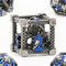 DND Würfelset Rollenspiel, Polyedrische Würfel Set D&D Metall ZHOORQI 7 Stück Der Cthulhu Würfelset für Brettspiel Dungeons and Dragons Verwendet Wird (Z-Blue Number)