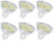 LED Leuchtmittel GU5.3 LED 5W 12V MR16, 500LM Kaltweiß 6000K, Nicht Dimmbar, Ersatz für 50W Halogenstrahler, LED Strahler GU5.3 für Deckenleuchte, Landschaftsbeleuchtung, 6 Stück