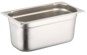 METRO Professional GN-Behälter 1/3, Edelstahl, Höhe 150 mm, lebensmittelechter und hitzebeständiger Gastronormbehälter, zum Abtropfen oder als Gareinsatz im Chafing Dish