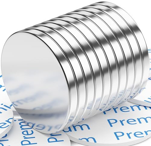 FINDMAG Strong Magnets, 10 Pcs 20 mm x 2 mm Neodymium Magnets, Magnetic Strong Disc, Whiteboard Magnet, Craft Magnet for Whiteboard, Magnetic Flat for Crafts, Photos, Tools, DIY, Fridge